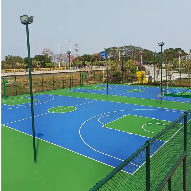 High Density Silicon PU Sports Flooring for School and Community Playgrounds