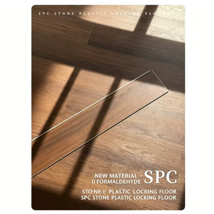 High Durability Anti Scratch Eco friendly SPC Vinyl Flooring Rigid Core Waterproof for Kitchen & School Use with 5 Year Warranty