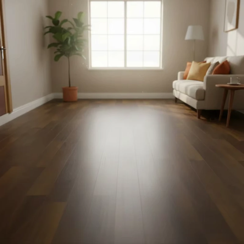 High Glossy Polished Surface 12mm Oak Walnut Color Laminate Flooring for Modern Interior Design