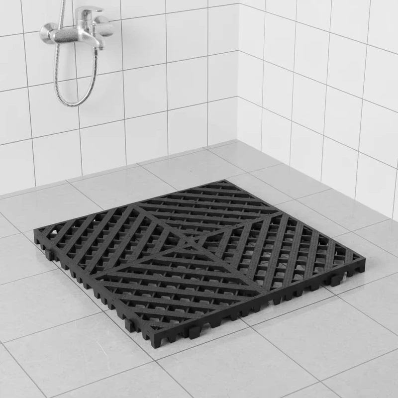 High Load PVC Anti Slip Waterproof Garage Floor Protection Mat Interlocking Design Graphic Design Plastic Flooring Tiles