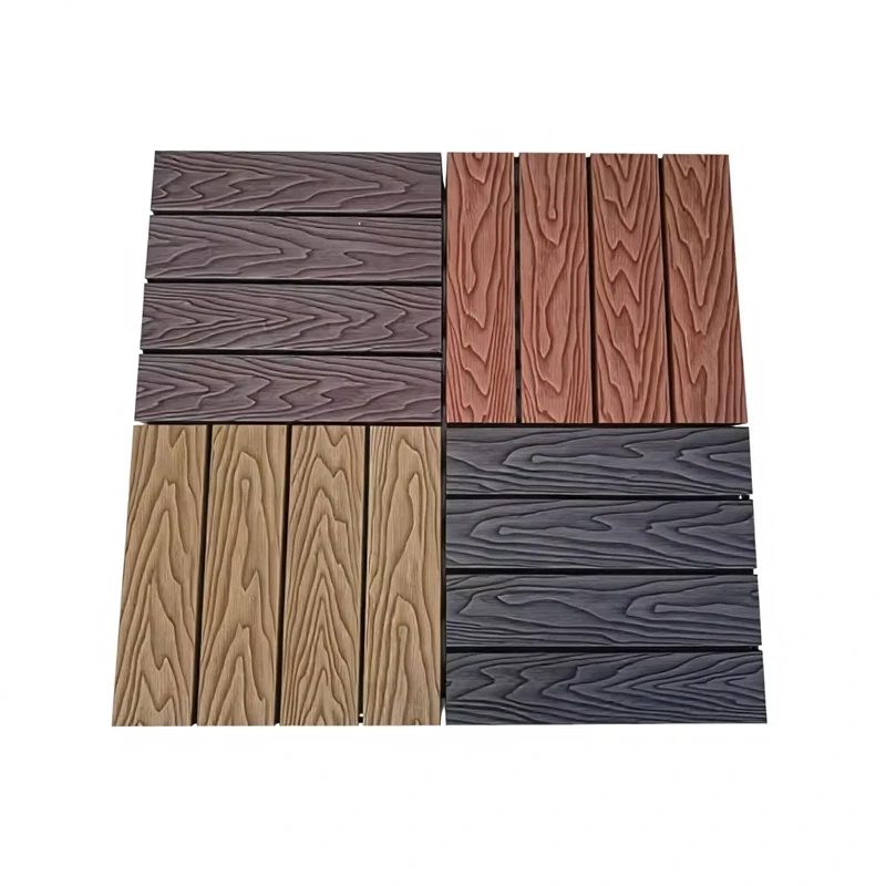 High Performance Durable Modern WPC Wood Grain Embossed 30x30cm 22mm Outdoor Decking Anti Slip Water Proof Smooth Click