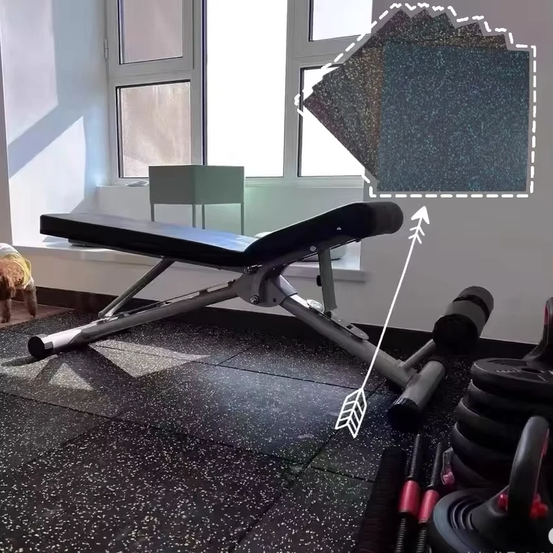 High Quality 25mm Shock Absorbing Gym Flooring Tiles Indoor Rubber Protective Mat for Exercise Use