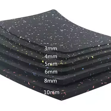 High Quality Black Rubber Gym Flooring Mat Shining Colorful Fitness Gym Mat for Golf for Sports and Exercise