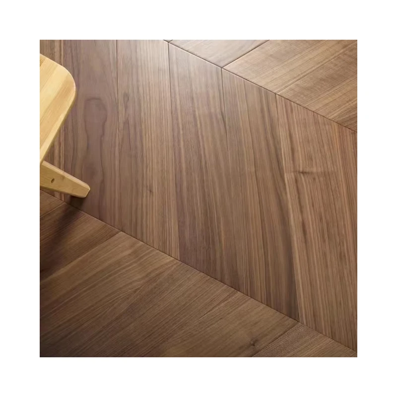 High Quality Black Walnut Engineered Wood Chevron Flooring Wooden Timber Floor Parquet Elegance Parquet Herringbone Flooring