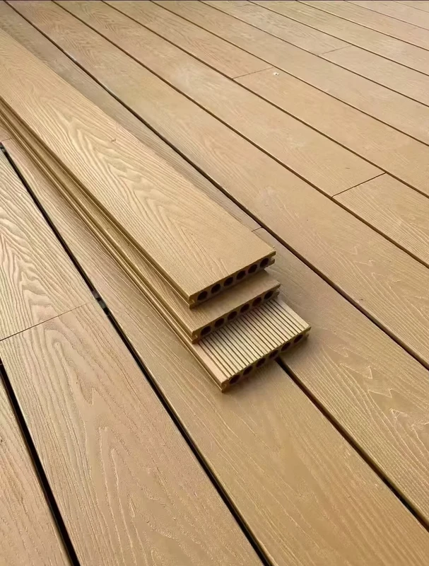 High Quality Co Extrusion Outdoor Flooring Anti Slip Waterproof Outdoor Garden Terrace Courtyard Composite Walnut Wood Flooring