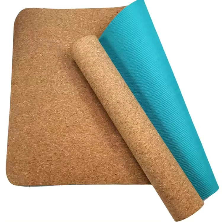 High Quality Cork Yoga Mat Customize Non slip Eco Friendly 5mm Pilates Fitness Gym Exercise Floor Foam TPE Roll