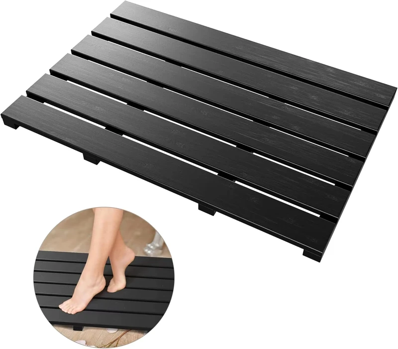 High Quality Eco Friendly Handmade Bamboo Wooden Bath Floor Mat for Luxury Shower Non Slip Waterproof Carpet Indoor Outdoor Use