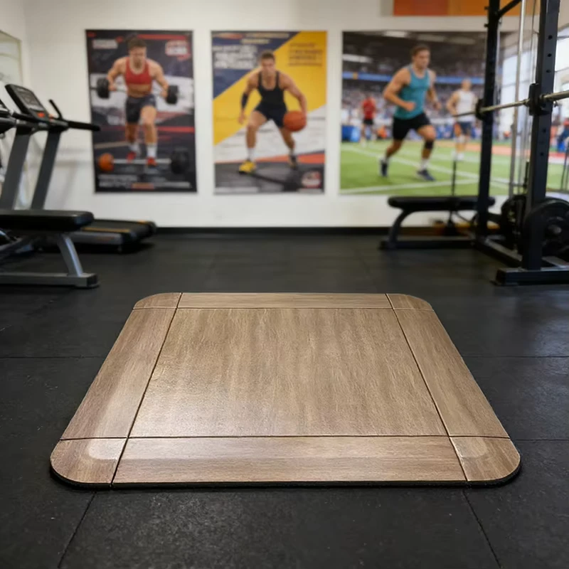 High Quality Eco Friendly Rubber Tiles for Gym Shock Absorption Non toxic Wood Grain PVC Rubber Floor Protective Flooring