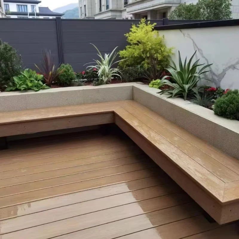 High Quality Modern Waterproof Anti Slip WPC Decking Two Tone Extrusion Wood Plastic Composite Hollow Flooring for Outdoor Use