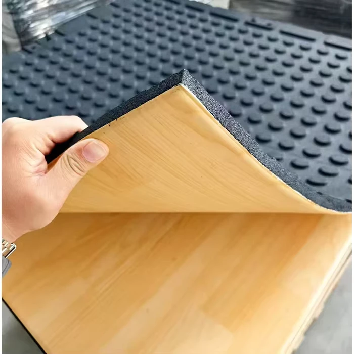 High Quality Thick Indoor Gym Composite Rubber Flooring Tiles Wood Grain Non Slip Durable Soundproof Eco Friendly Protective