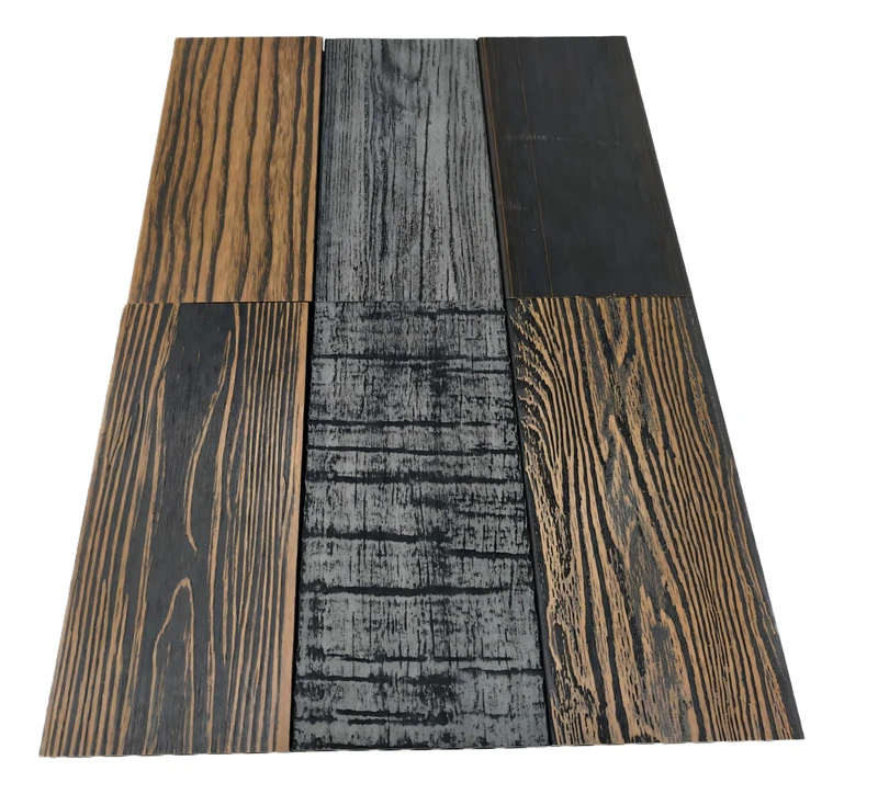 High Quality WPC Decking Board 3D Effect Non Toxic Modern Waterproof Eco Friendly Outdoor with Install Clips and Walnut