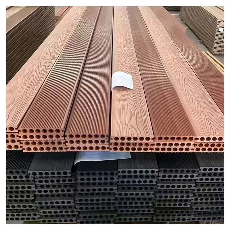 High Quality WPC Flooring Anti UV Waterproof 3D Embossed Wood Grain Durable Outdoor Decking