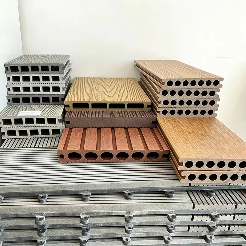 High Weather Resistance Co extruded WPC Decking Click System UV Resistant Outdoor Garden Decking Commercial Projects WPC Decking