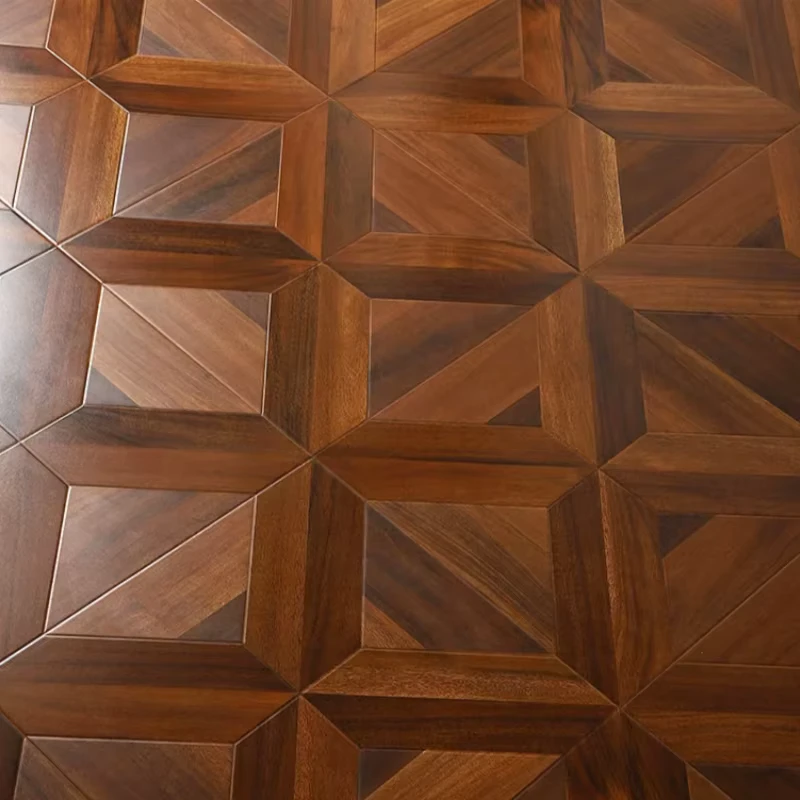 High-density Fiberboard Medieval-style French Caramel Vintage Reinforced Composite Wood Flooring Artistic Parquet Laminate Floor