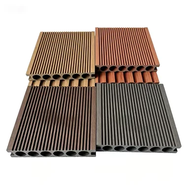 High-end straight-grain co-extruded wood flooring with luxurious wood grain. Outdoor landscape complete assembly panels