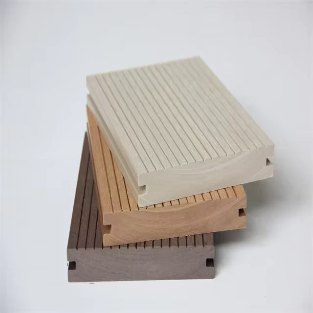 High quality Waterproof Stripes Finish WPC Outdoor Wood Plastic Flooring for Gardens Balconies