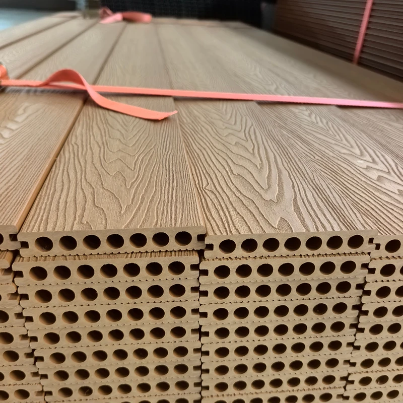 Hollow Wood Plastic Composite Nature WPC Deck Anti Slip Waterproof Outdoor WPC Decking Board