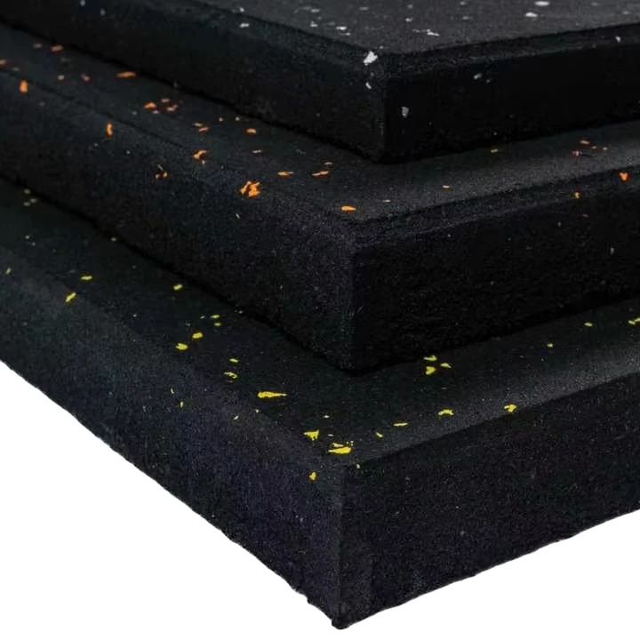 Home Gym Anti-Slip 500*500*20mm Silent Rubber Floor Mat Eco-Friendly Protective Flooring