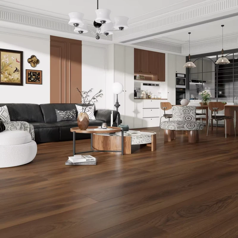 Home Kitchen Laminate Flooring Poplar Material Modern Smooth Matte Waterproof Reinforced Wear resistant Design Living Room