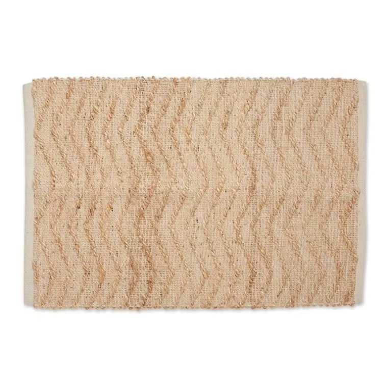 Household Carpet Tassels Large Wilton Rectangular Brown Bamboo Rug Hand Woven Kilim Loop Floor Mat Cotton Backing Shaped