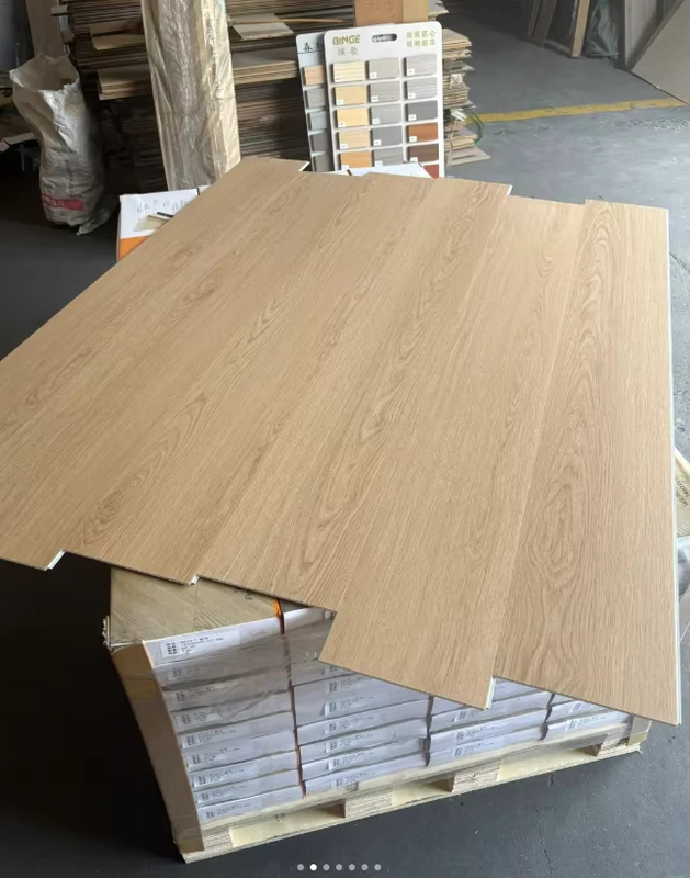 Hybrid Laminate Plank Vinyl Flooring Click Lock Various Thick Plastic Herringbone Pattern