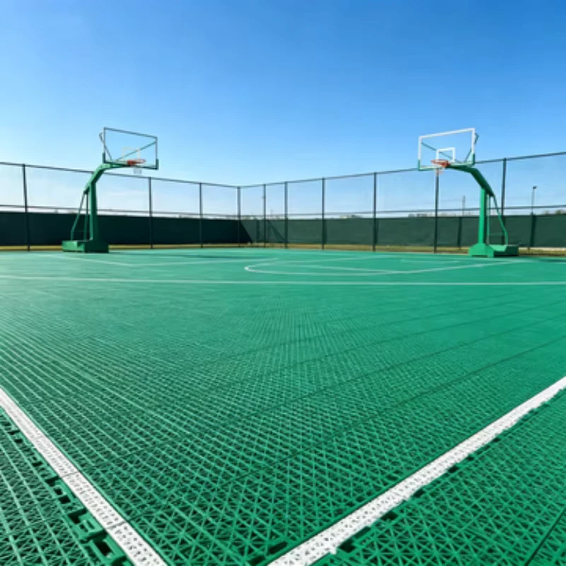 In Stock Outdoor Interlocking Sports Floor Tiles Sample Drainage Design Anti UV Durable PP Material for School Stadium