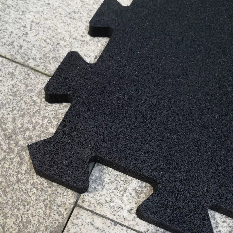 Indoor Interlock Rubber Tile Flooring for Gym Garage Home & Playroom Shock Absorbing Non-Slip Waterproof Easy Install Mats