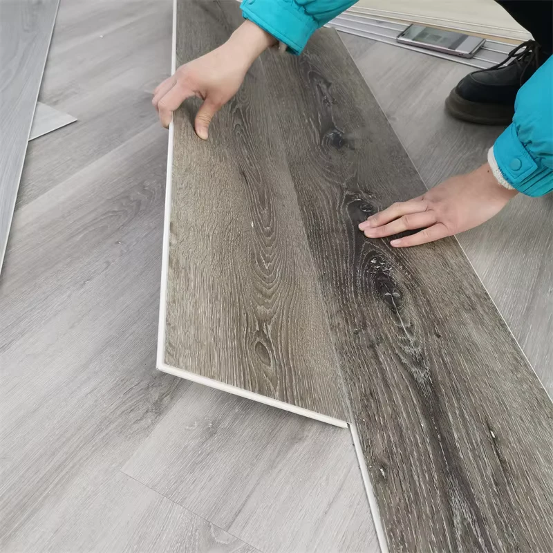Indoor LVT PVC 4mm Floor Vinyl Plastic Wood Grain SPC Flooring