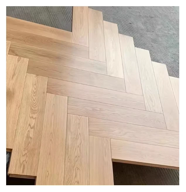 Indoor Multi Layered Solid Oak Wood Floor for Living Room Herringbone Parquet Engineer Wood Flooring