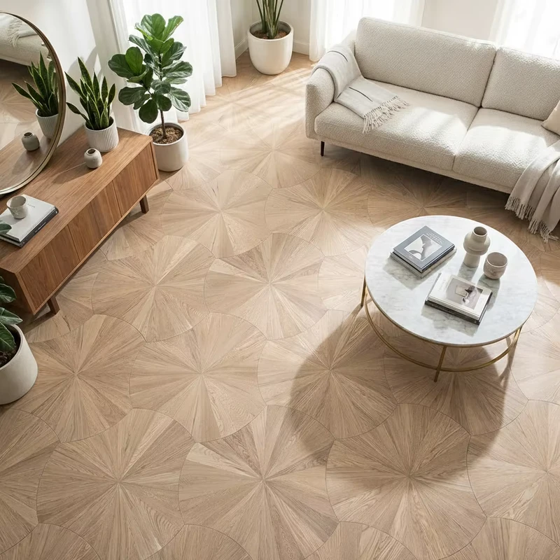 Indoor Parquet Flooring Modern Versailles Vintage Hardwood Veneer Oak Walnut Material Engineered Wood Flooring