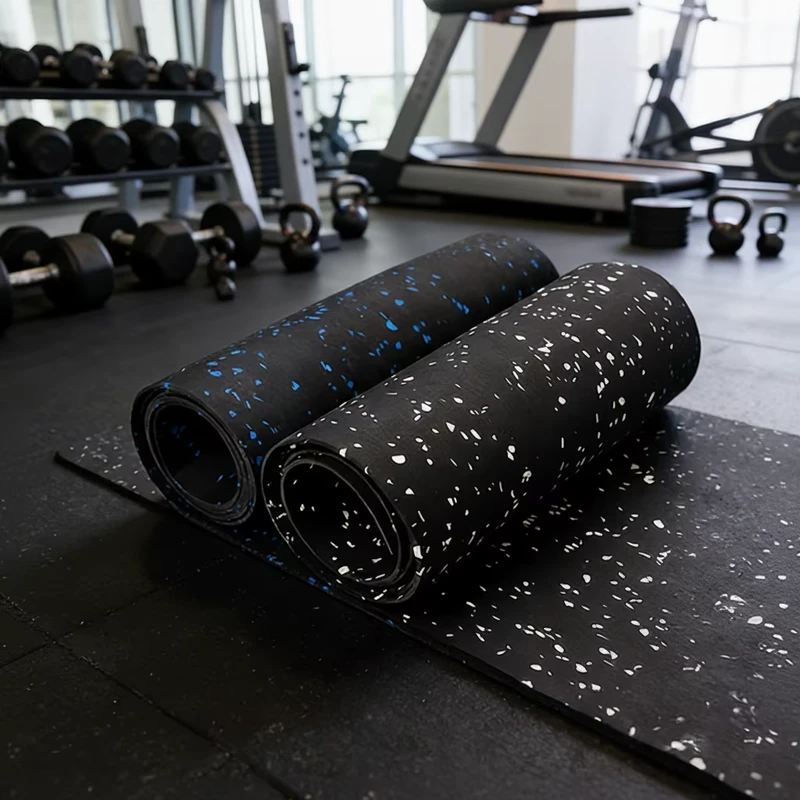 Indoor Sports Waterproof Soundproof Shock Absorption Gym Rubber Roll Wear Resistant Protective Flooring Cushioning Mat Outdoor