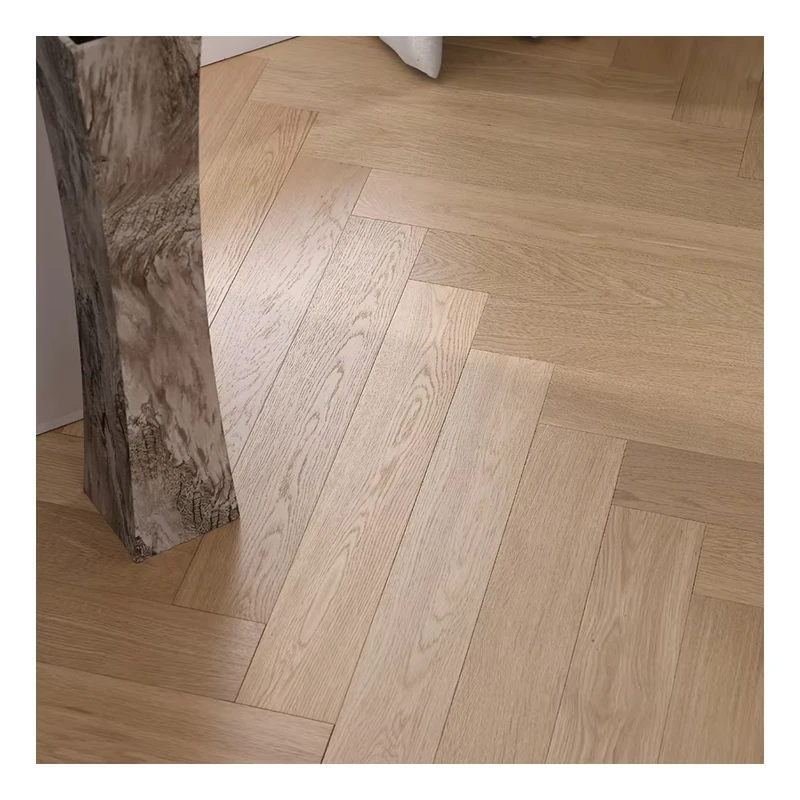 Indoor Use 15mm Thick Engineered Oak Wood Flooring Short Board Herringbone Fishbone Parquet Styles
