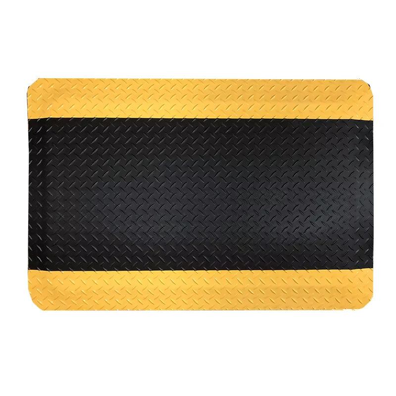 Industrial Anti Fatigue PVC Flooring Mat Workshop Non Slip Safety Anti Static ESD Floor Matting Roll Striped Washable