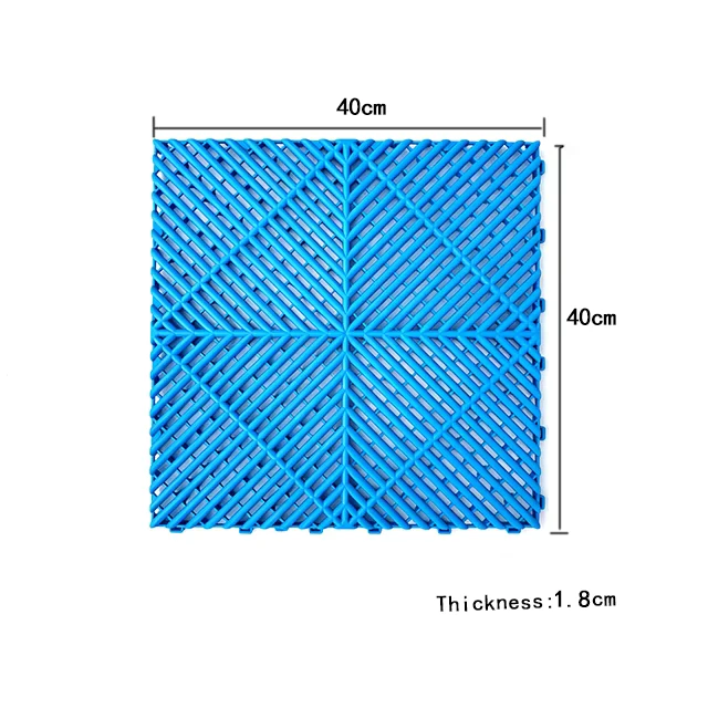 Industrial Interlocking Floor Mat PP Plastic Car Wash Facility Anti Static Oil Resistant Non Slip Safety Flooring Graphic Design
