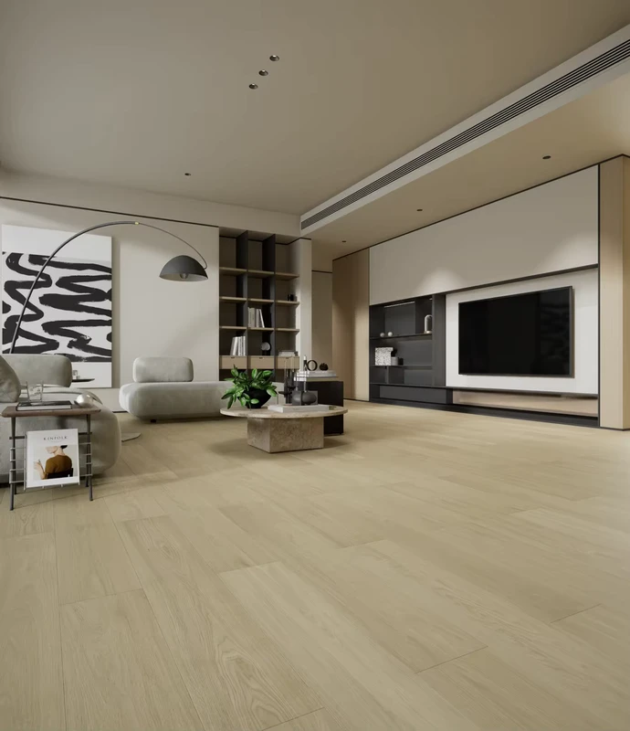 Industrial White Oak Cork Backed Engineered Wood Flooring Acoustic Planks for Apartments Bedrooms & Outdoor Use