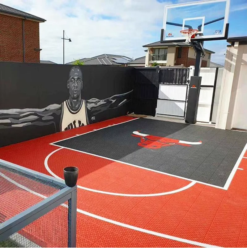 Intelligent PP Interlocking Temporary Basketball Flooring Outdoor Portable Sport Court Material Plastic Tiles
