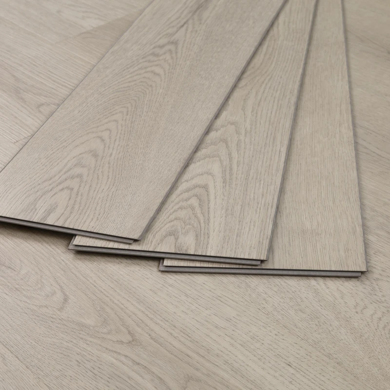 Interlock SPC Pisos Wood Grain Floor Oak Waterproof Click Plank SPC Flooring Vinyl Tile for Bedroom Floors