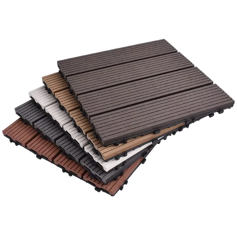 Interlock Waterproof Outdoor Decking Tile 300*300mm DIY WPC Tiles