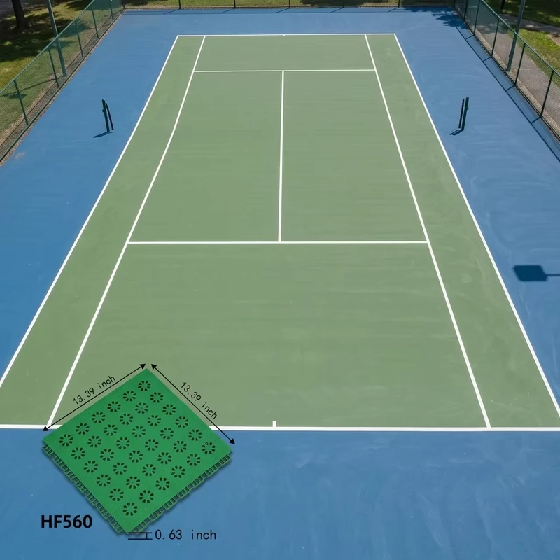 Interlocking Eco Friendly Plastic Sports Flooring Volleyball Youth Lighter Weight Tiles 16mm Thick Indoor/Outdoor Use Smaller