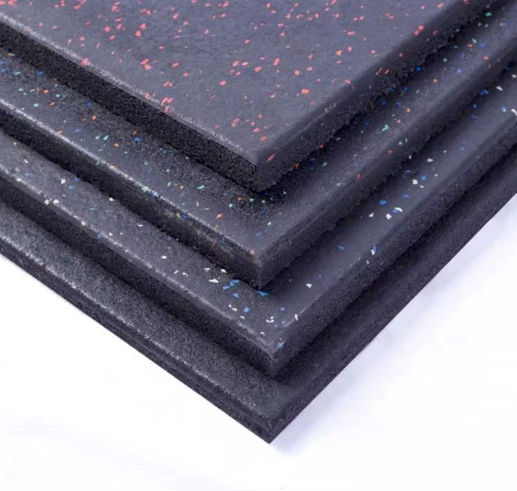 Interlocking Natural Rubber Flooring Tile Mat Gym Rubber Floor Mat