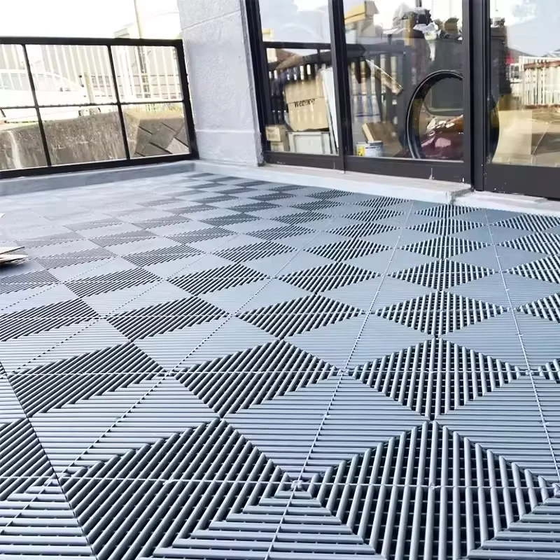 Interlocking PP Floor Tiles Luxury Vinyl Flooring for Car Showroom Indoor and Outdoor