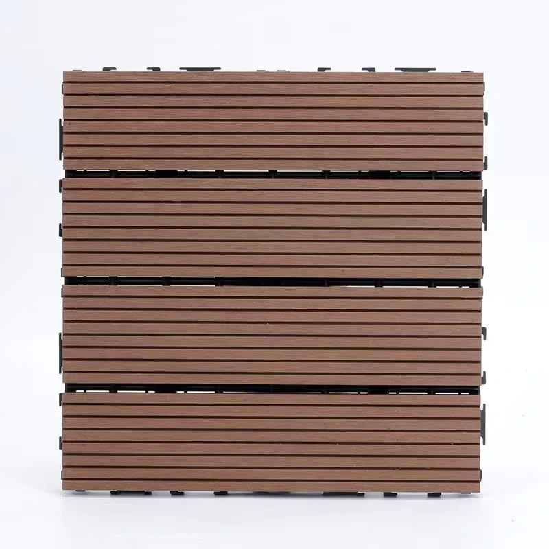 Interlocking WPC Decking Floor Board Wood Plastic Composite Deck Tiles for Home Decoration