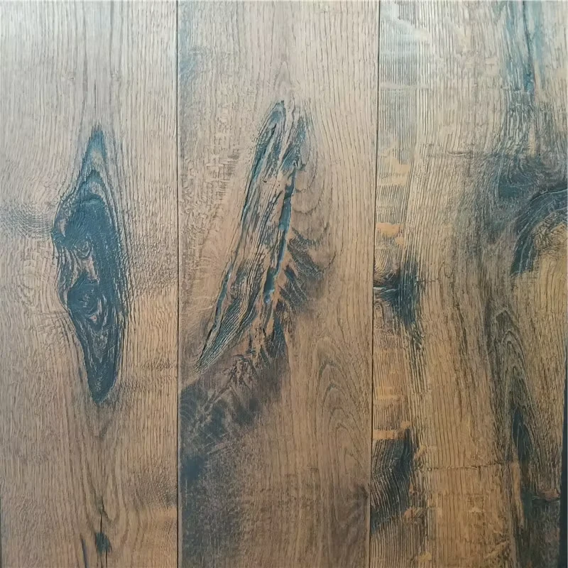 Knotty Distressed Rustic Floor Oak Click Wood Floor White Oak Engineered Flooring