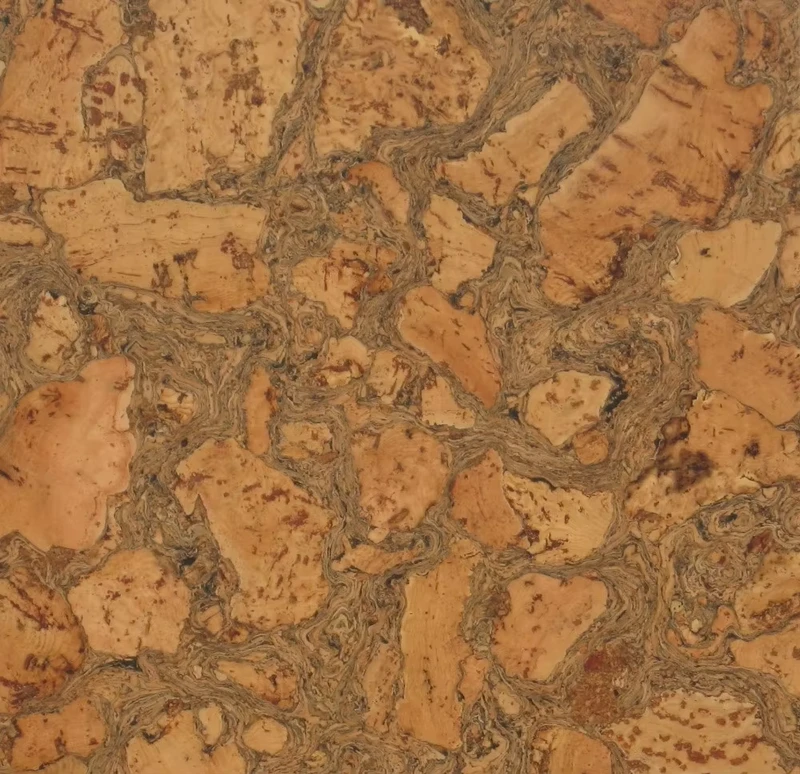 LEECORK MD009 Waterproof Cork Flooring Tiles NAPRO Technology Art Deco Design Custom Sizes Glue Installation for Home Decoration