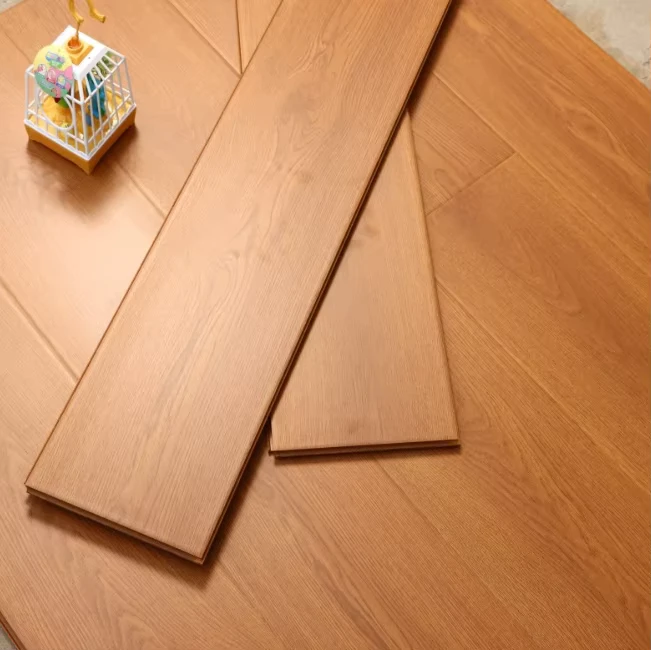 Laminated Wooden Flooring 7mm Thickness Click Lock Waterproof AC5 Wear Resistance Bamboo Core 5 Years Warranty