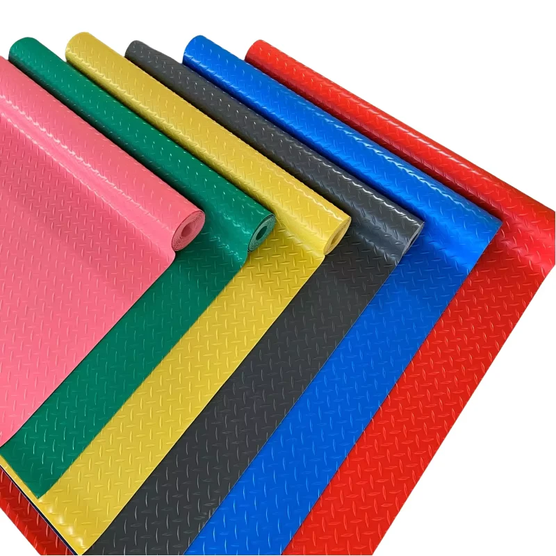 Latest Models Heavy Duty Garage Floor Protect Mat 2MM 1.2MM 1.5MM Thickened Diamond Plate PVC Garage Mats Flooring Roll