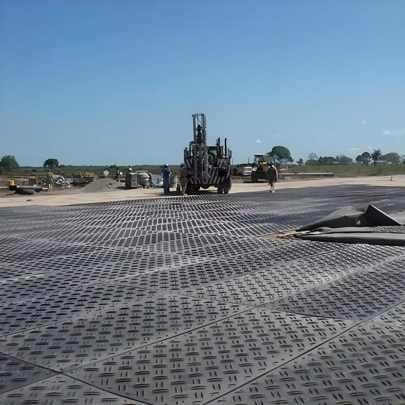 Light Weight HDPE Track Road Floor Temporary Ground Mat Protect Construction Mud Mat Interlock Anti slip Textured Cutting