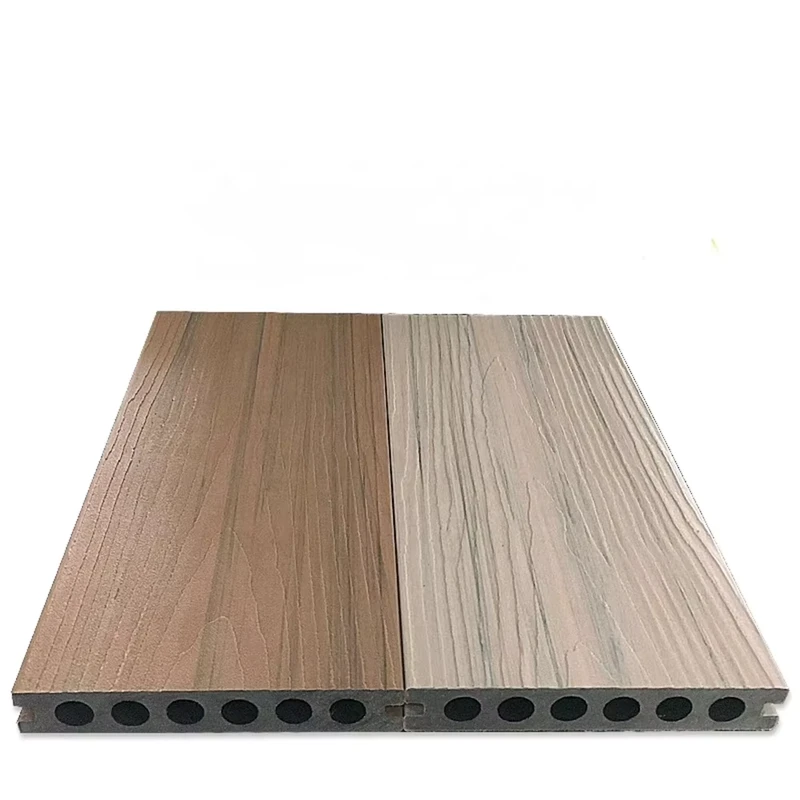 Lightweight Waterproof WPC Decking Boards Click Installation Brushed Finish for Garden Commercial Outdoor Use