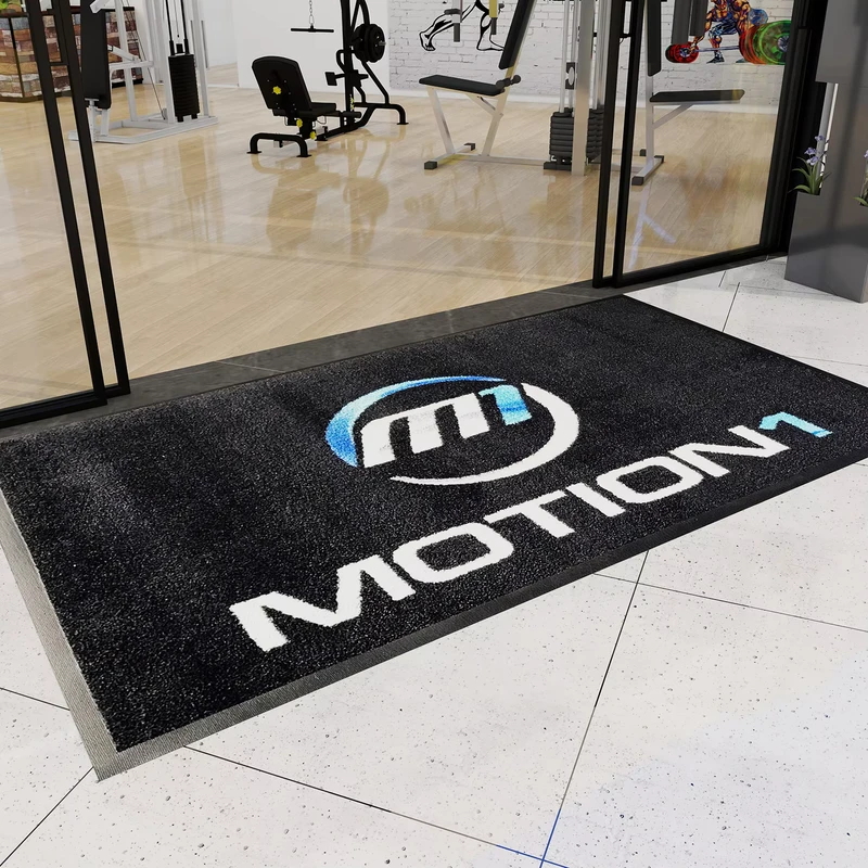 Logo Mats Durable Commercial Rubber Mats Flooring for Garage & Gym Premium Quality Commercial Mats for Business Branding