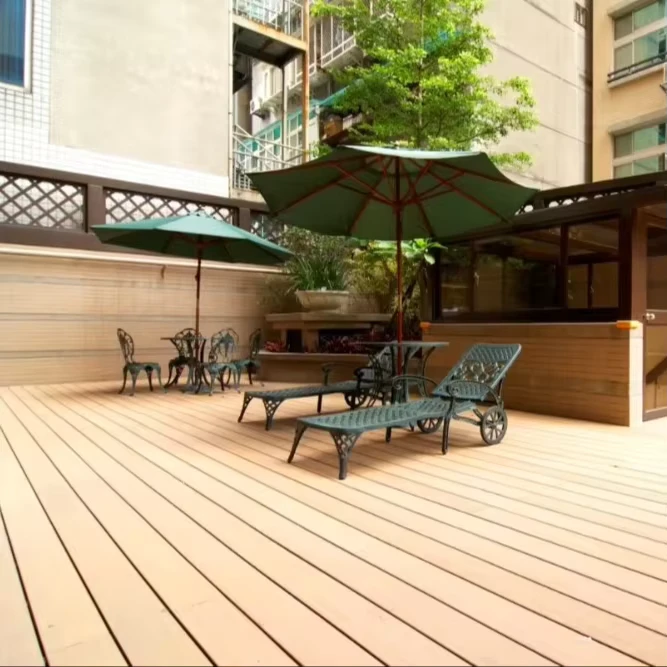 Low Maintenance Cost Waterproof Eco WPC Decking Floor Balcony Flooring